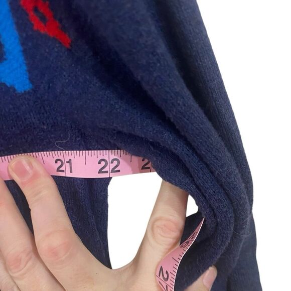 Merona XXL fair isles cotton blend long sleeve sweater blue red - Picture 6 of 7